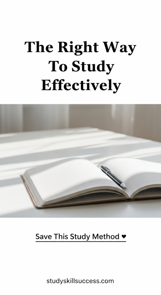 the right way to study effectively