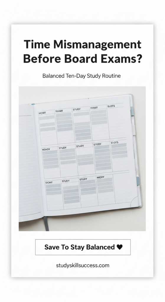 time mismanagement before board exams