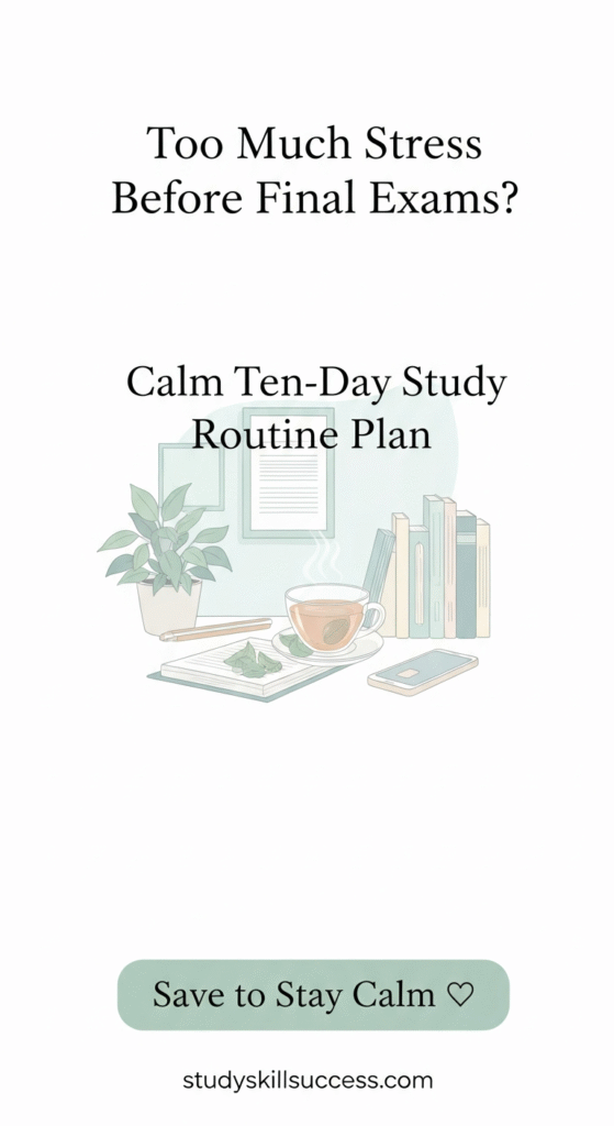 too much stress before final exams