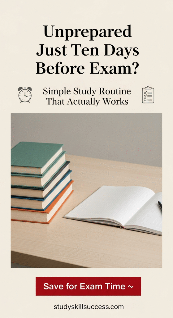 unprepared just 10 days before exam