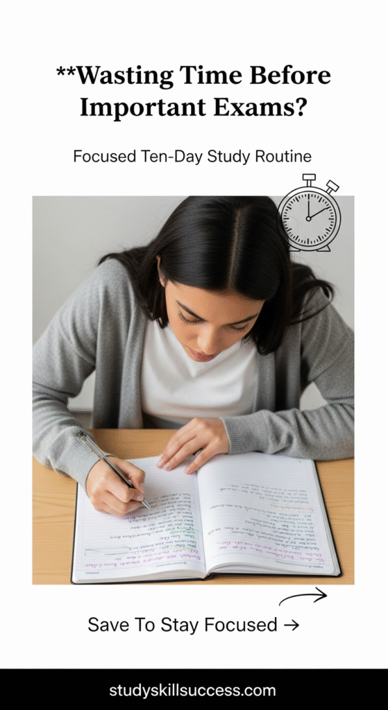 wasting time before important exams