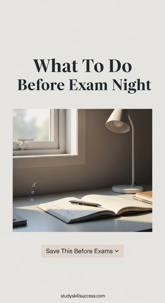 what to do before exam night