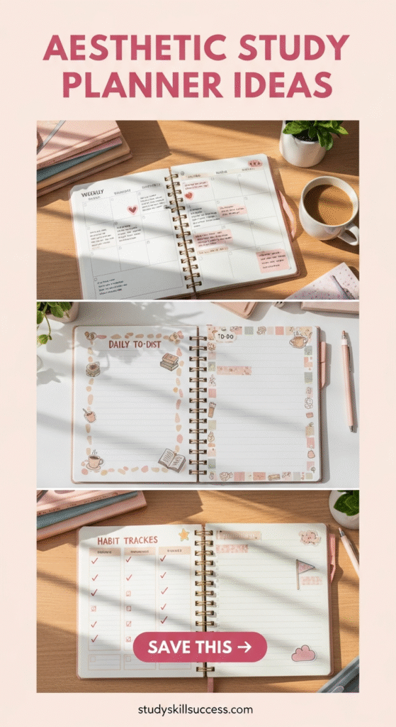 aesthetic study planner ideas