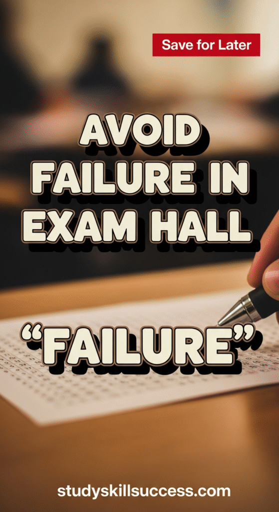 avoid failure in exam hall