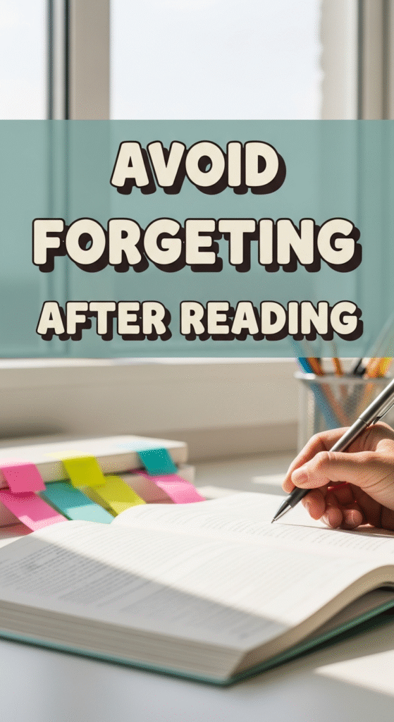 avoid forgetting after reading