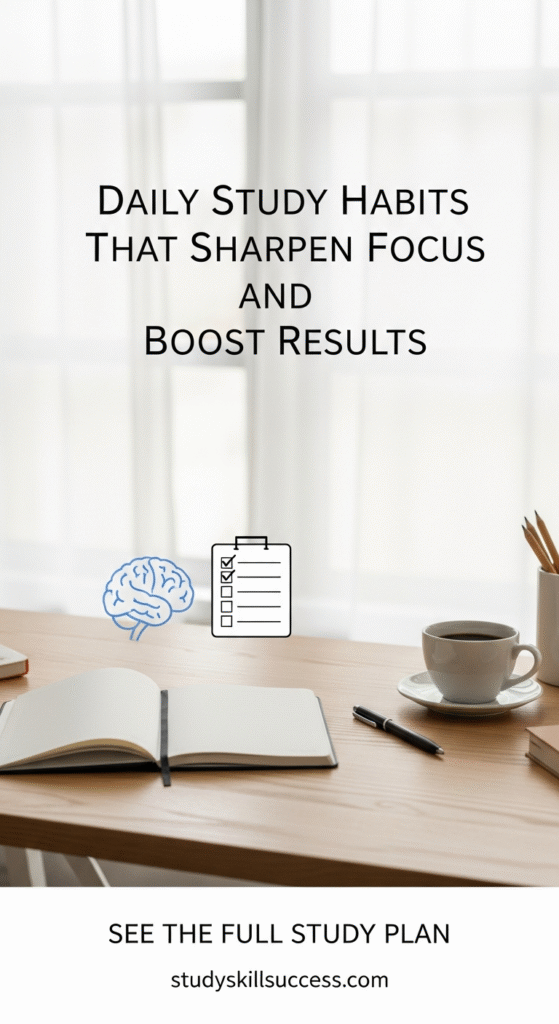 daily study habits that sharpen focus and boost results