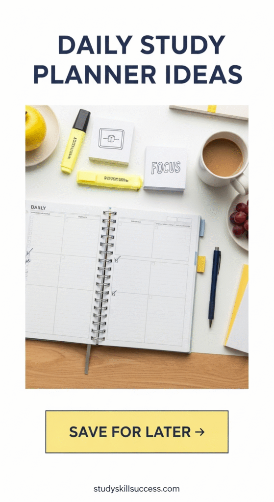 daily study planner ideas