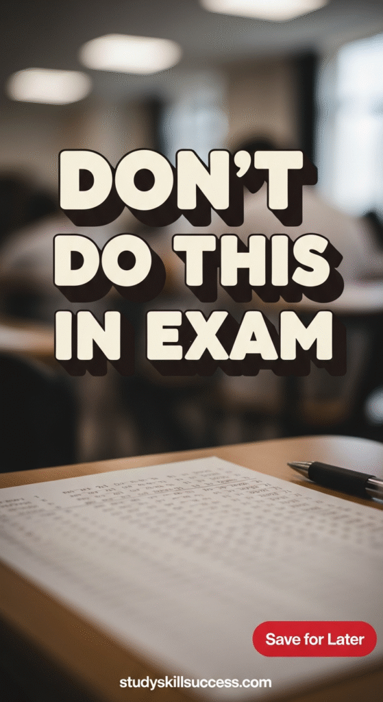 don’t do this in exam