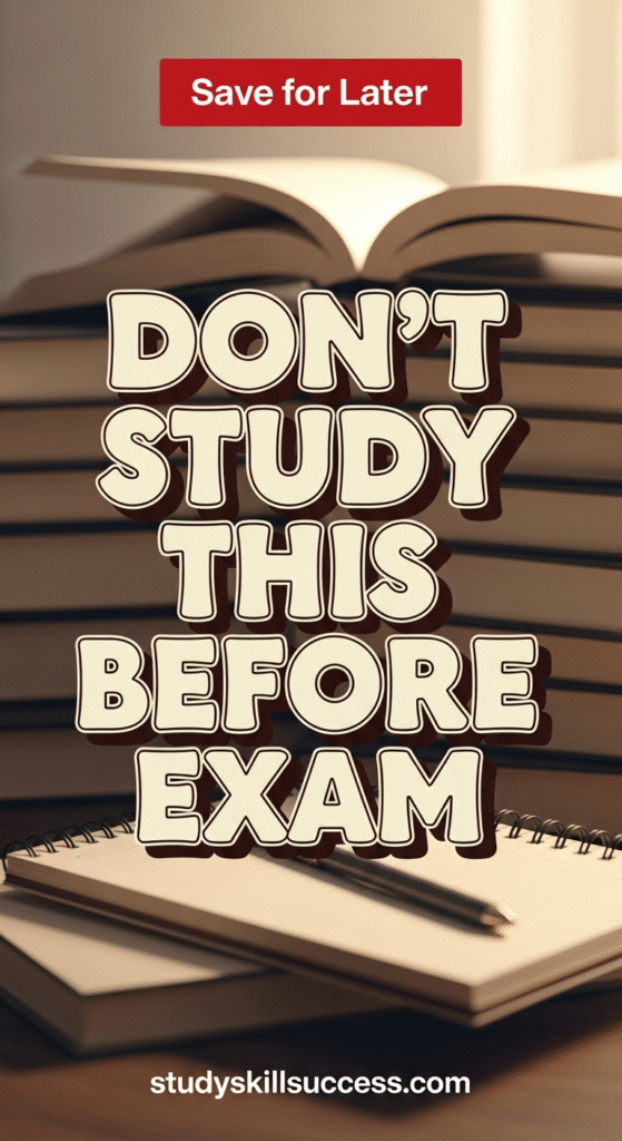 don’t study this before exam