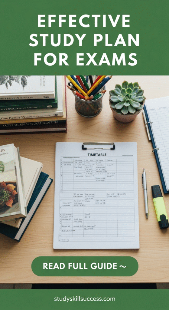 effective study plan for exams