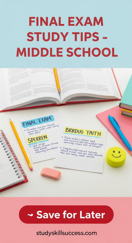 final exam study tips middle school