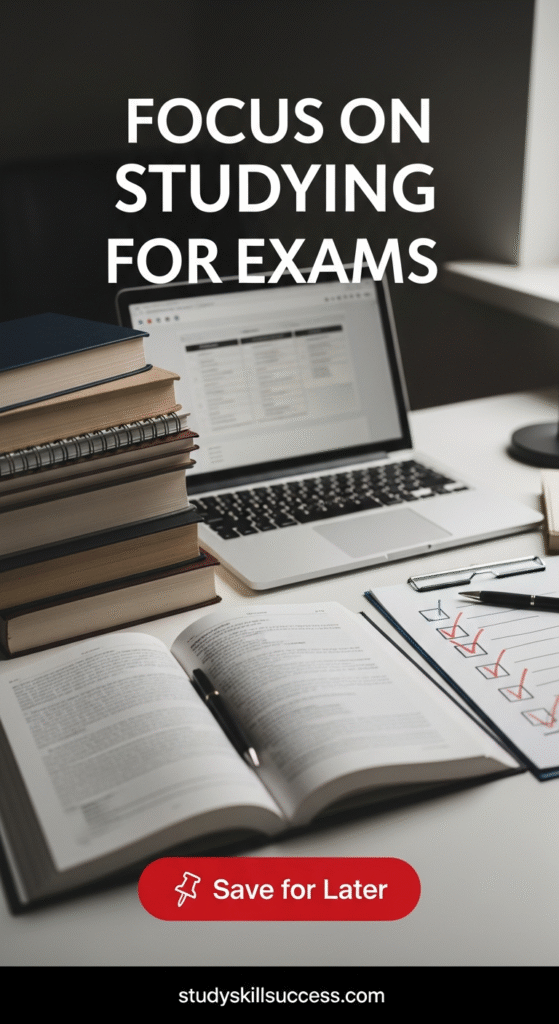 focus on studying for exams