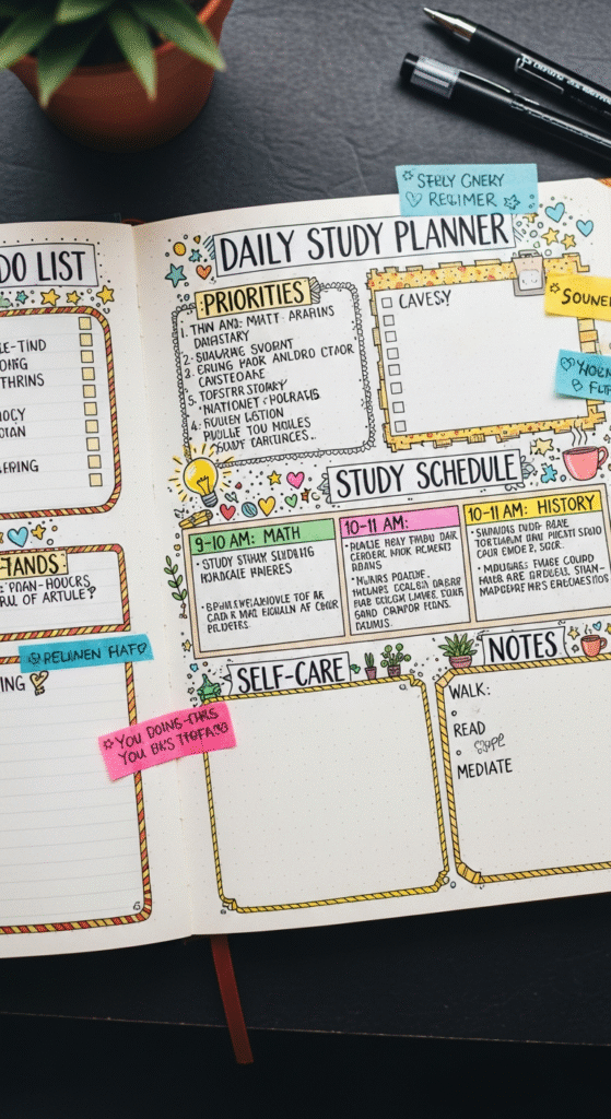handmade daily study planner ideas that actually work