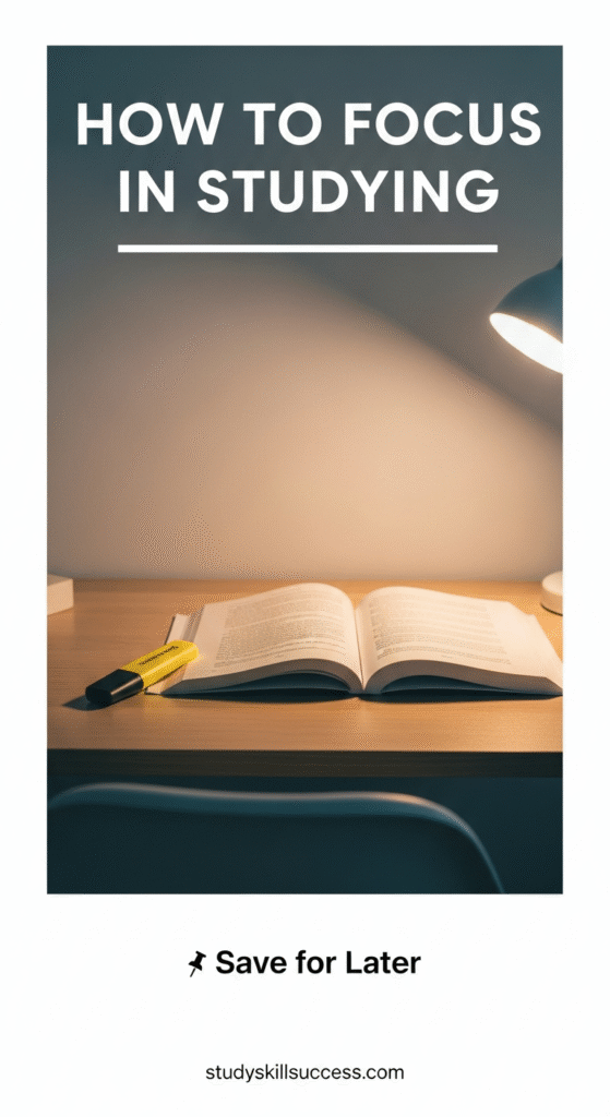 how to focus in studying