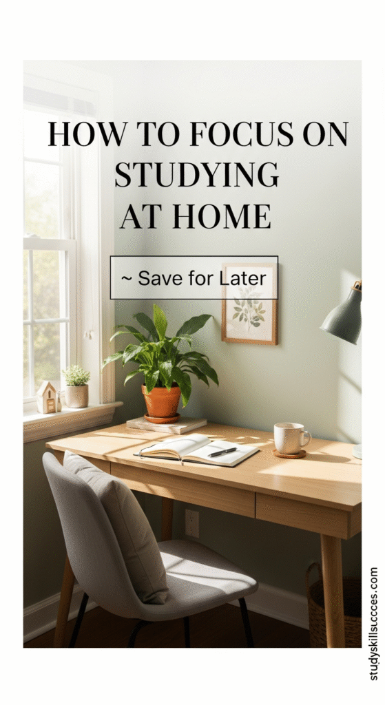 how to focus on studying at home