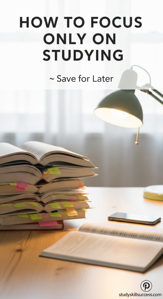 how to focus only on studying