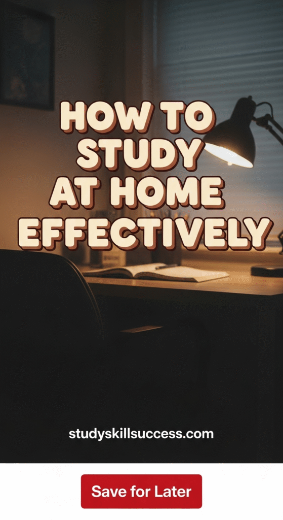 how to study at home effectively