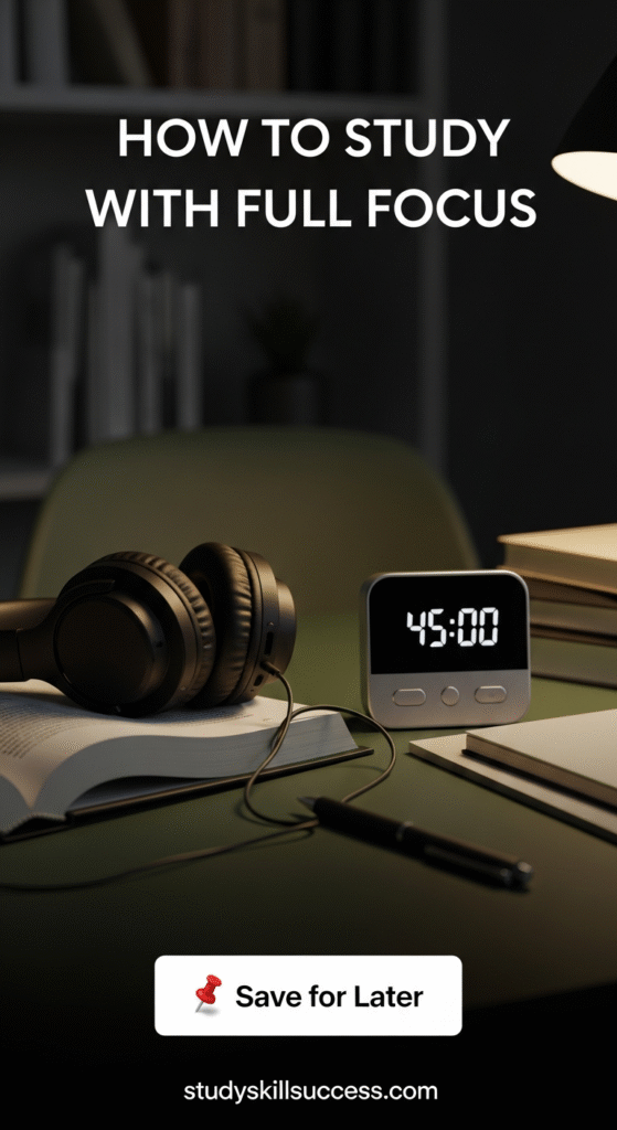 how to study with full focus
