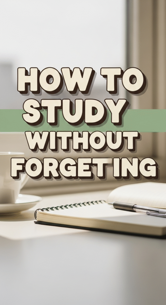 how to study without forgetting