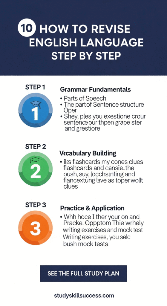 how to revise english language step by step
