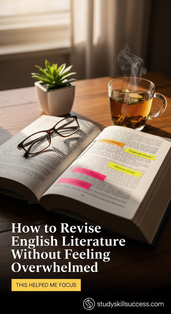 how to revise english literature without feeling overwhelmed