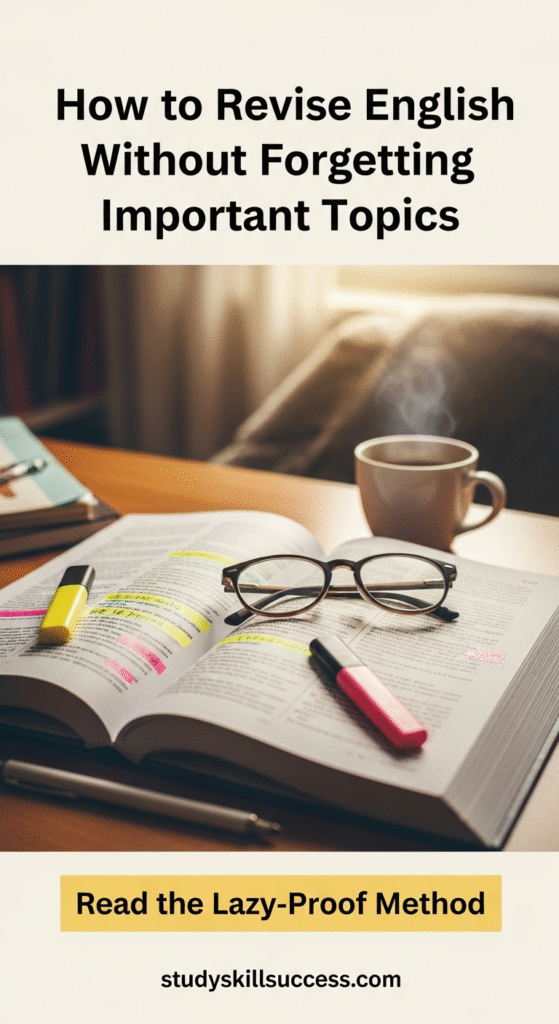 how to revise english without forgetting important topics
