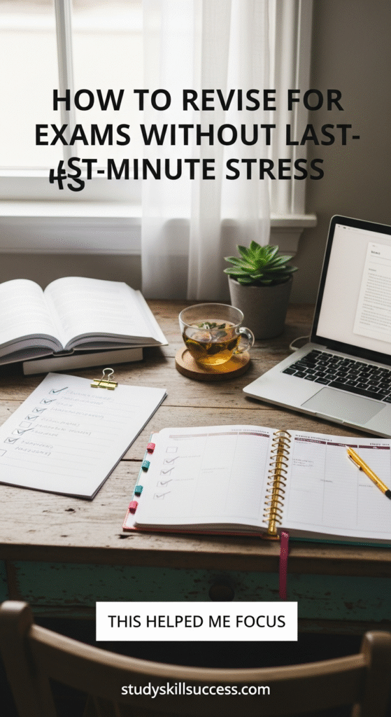 how to revise for exams without last minute stress