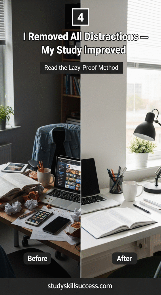 i removed all distractions — my study improved