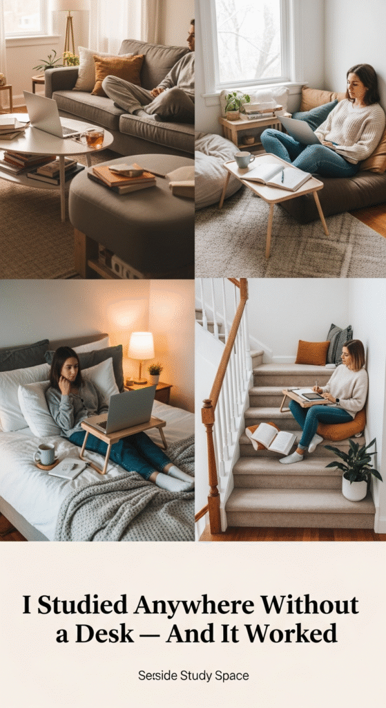 i studied anywhere without a desk — and it worked