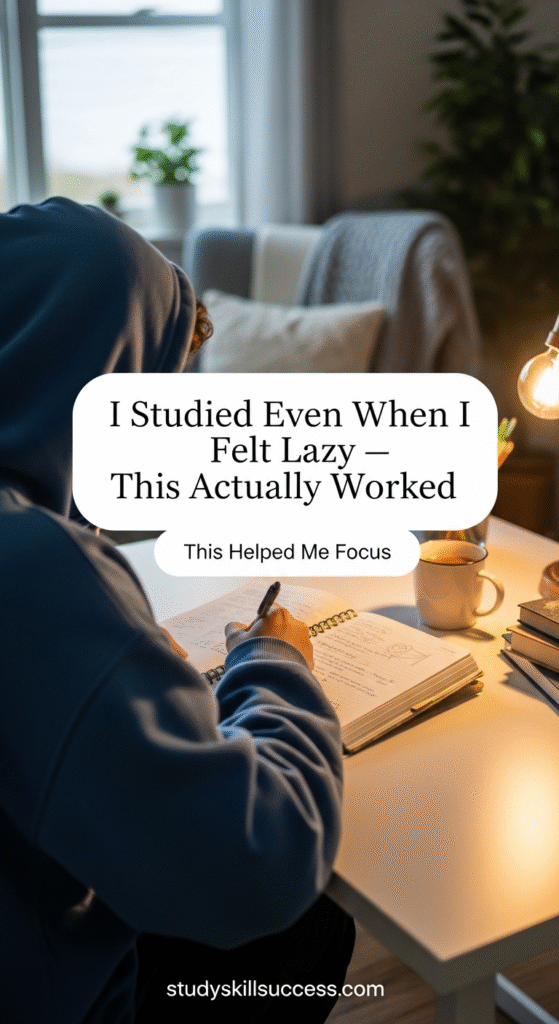 i studied even when i felt lazy — this actually worked