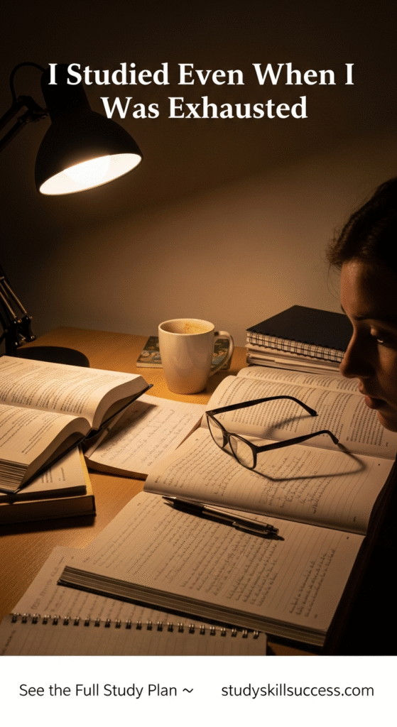 i studied even when i was exhausted