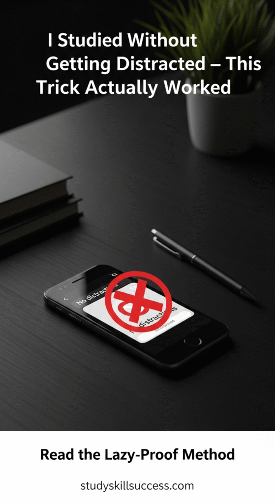 i studied without getting distracted — this trick actually worked