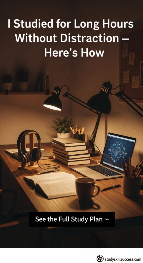 i studied for long hours without distraction — here’s how