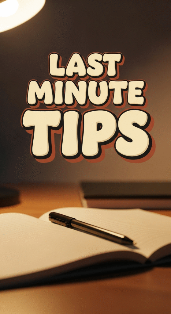 last minute exam study tips that actually work