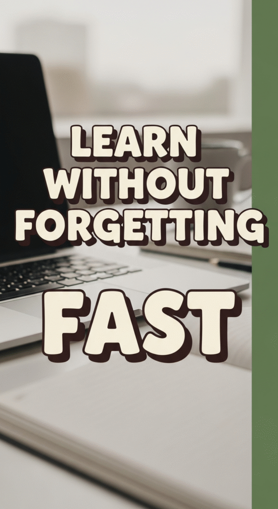 learn without forgetting fast