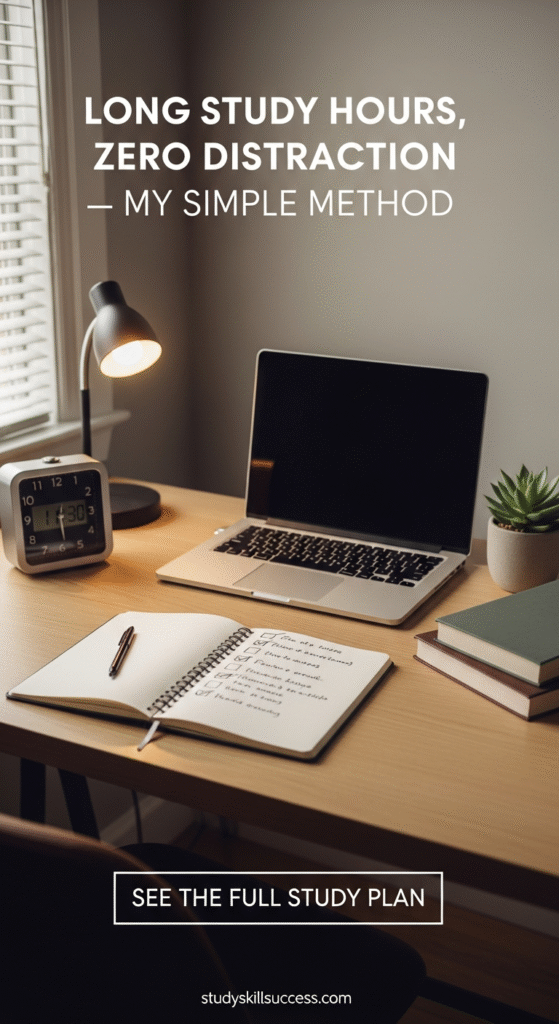 long study hours, zero distraction — my simple method