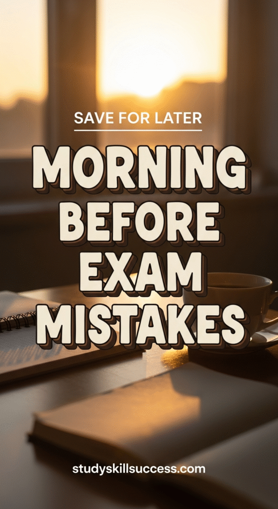 morning before exam mistakes
