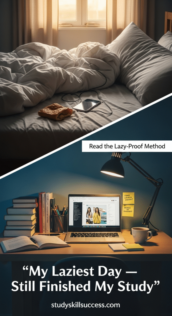 my laziest day — still finished my study