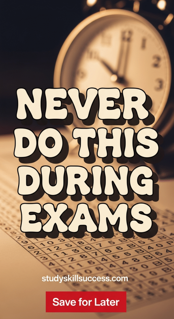 never do this during exams