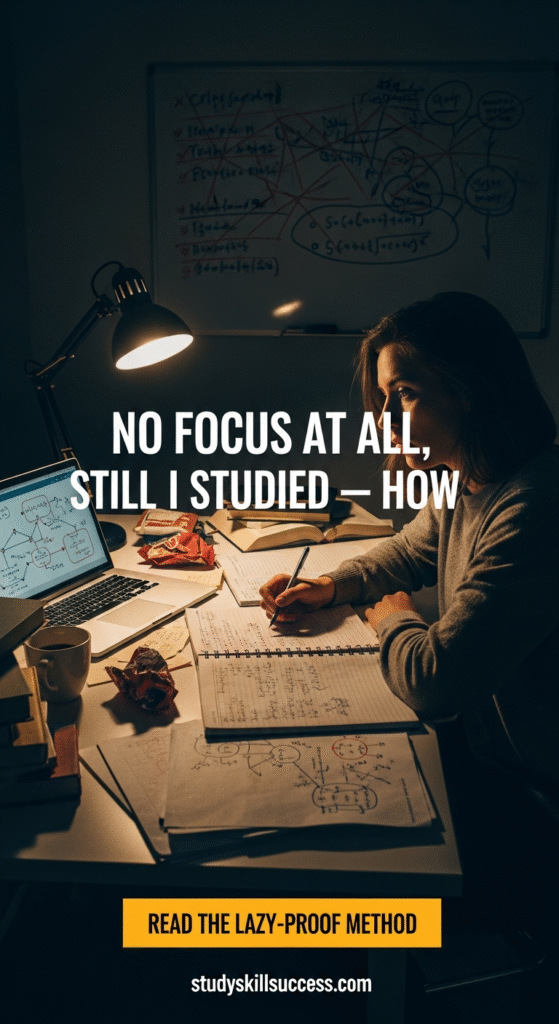 no focus at all, still i studied — how