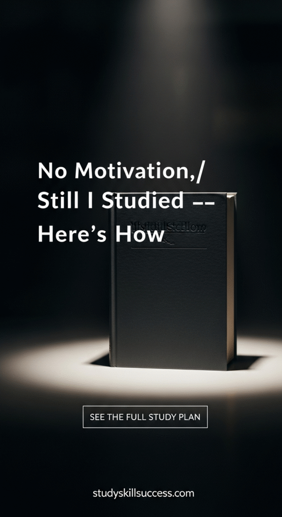 no motivation, still i studied — here’s how