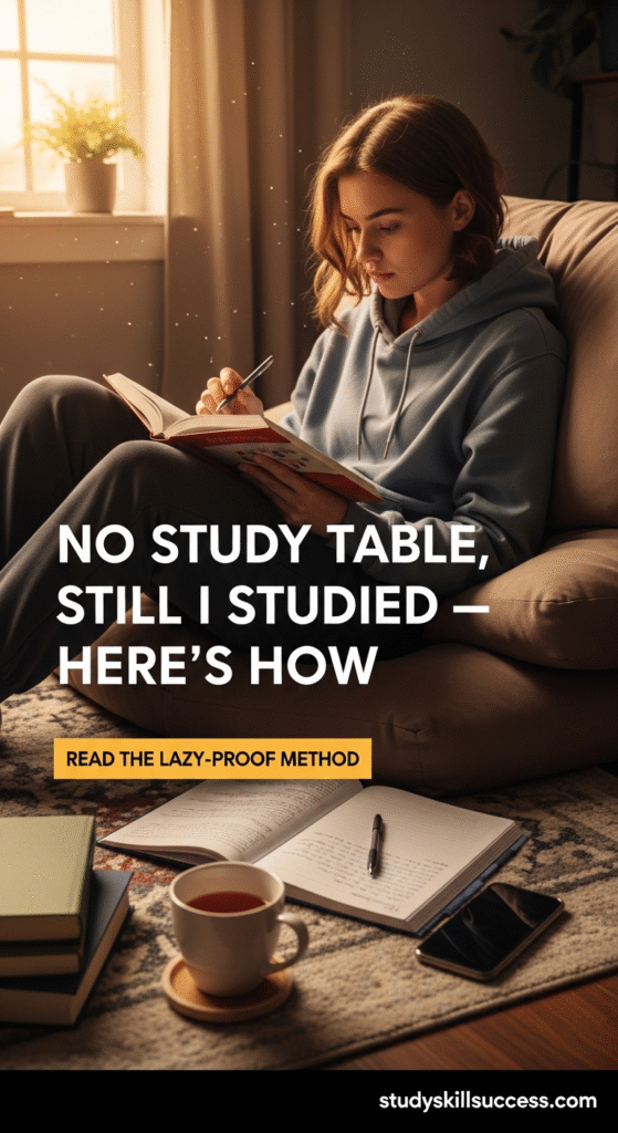 no study table, still i studied — here’s how