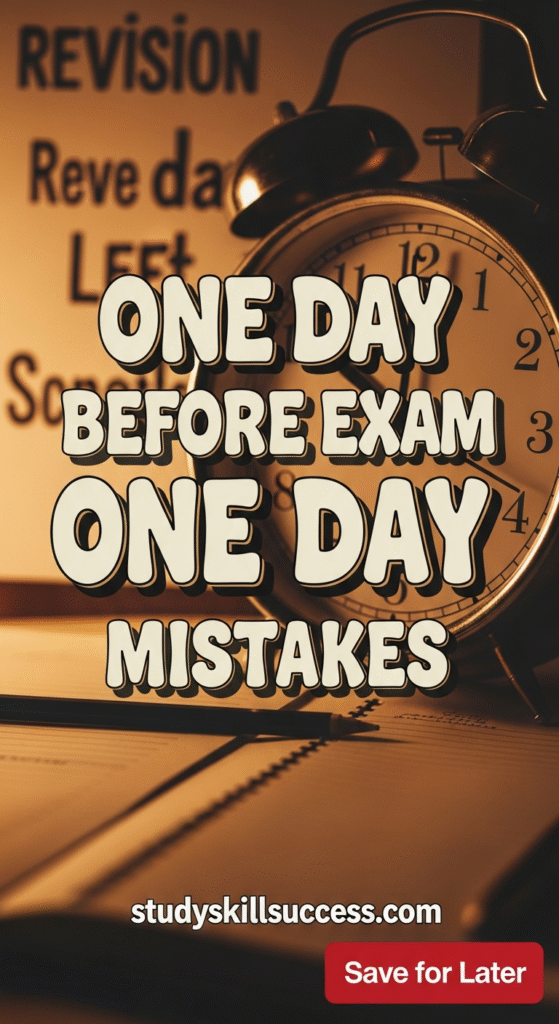 one day before exam mistakes