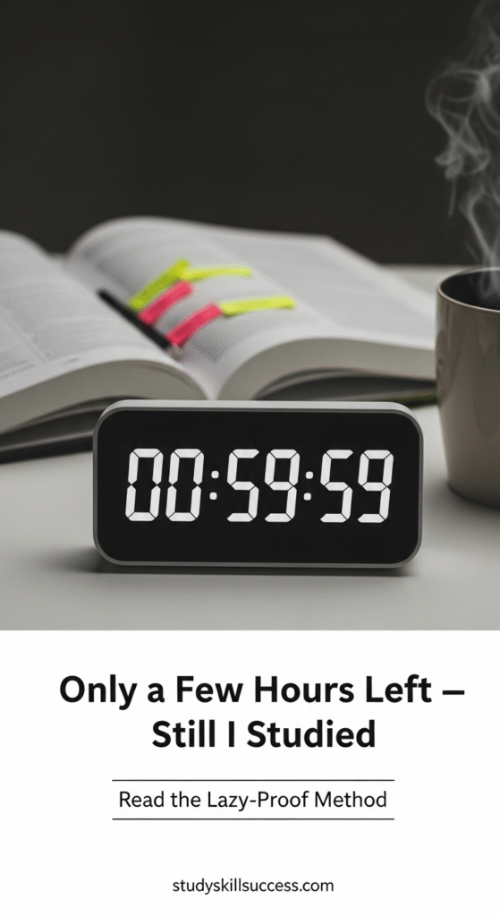 only a few hours left — still i studied