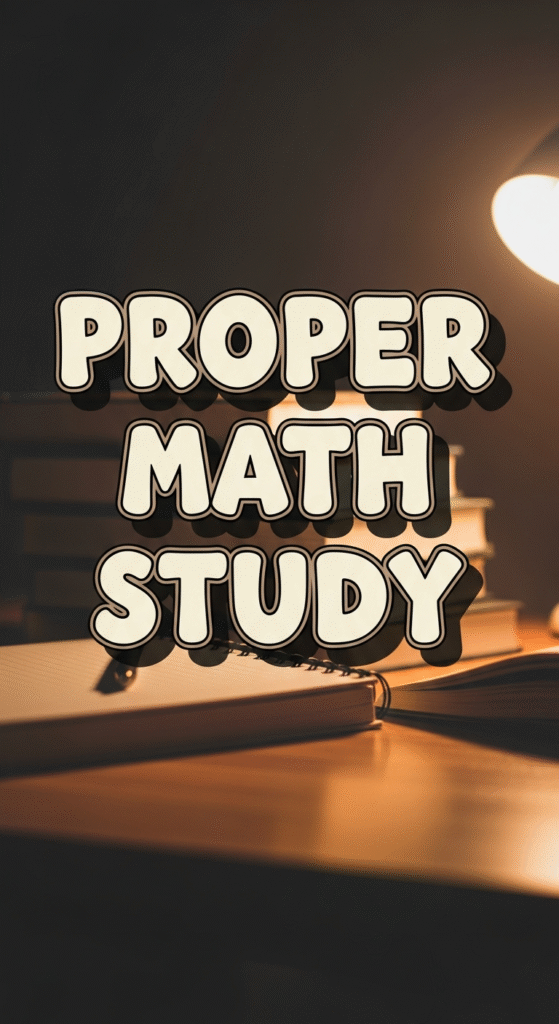 proper math study without fear