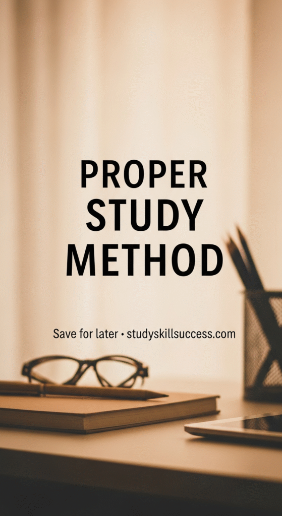 proper study method that actually works