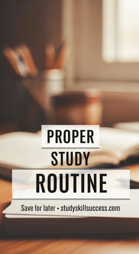 proper study routine for better scores