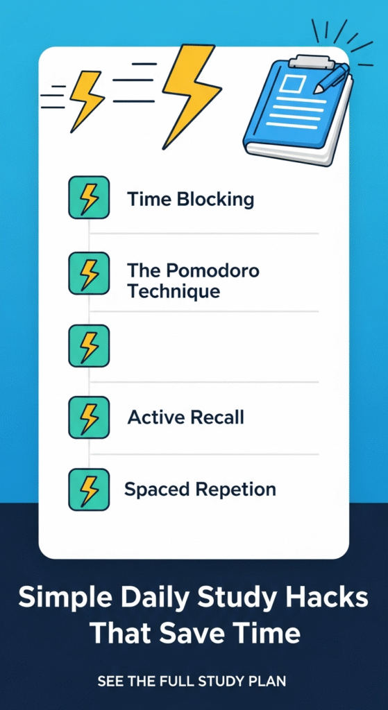 simple daily study hacks that save time