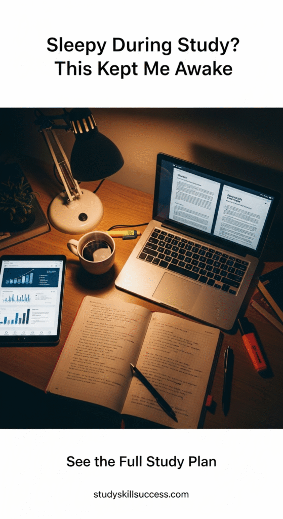 sleepy during study this kept me awake