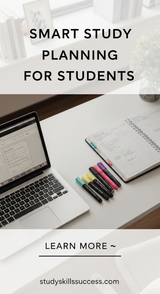 smart study planning for students